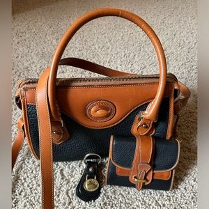 Bundle of vintage Dooney & Bourke- bag, wallet and keychain!